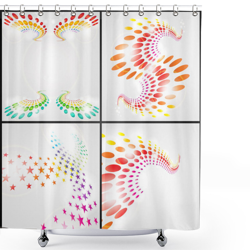 Personality  Abstract Background Vector  Illustration  Shower Curtains