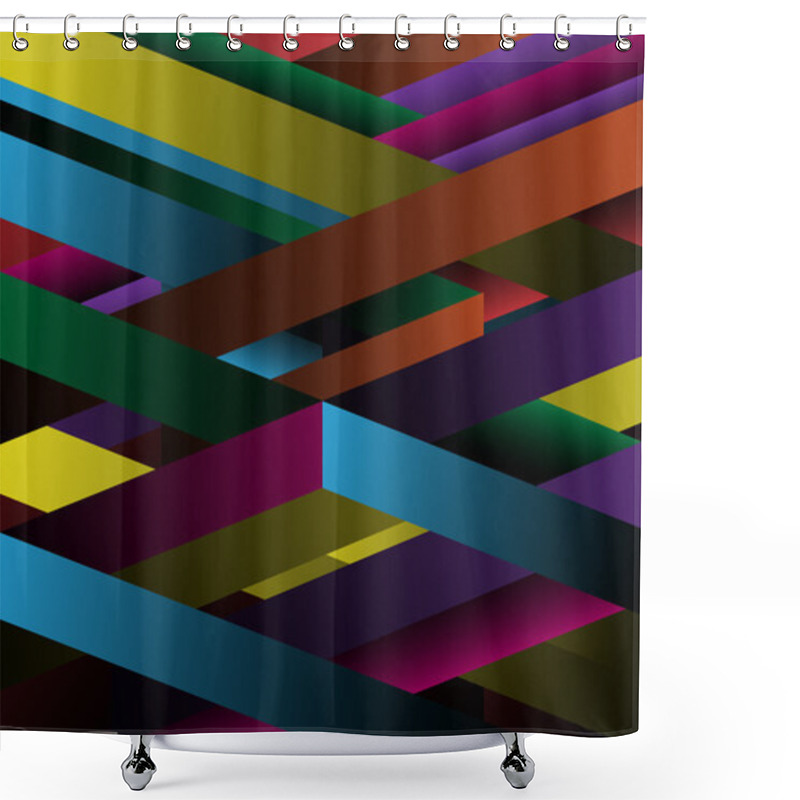 Personality  Geometric Abstract Background Shower Curtains