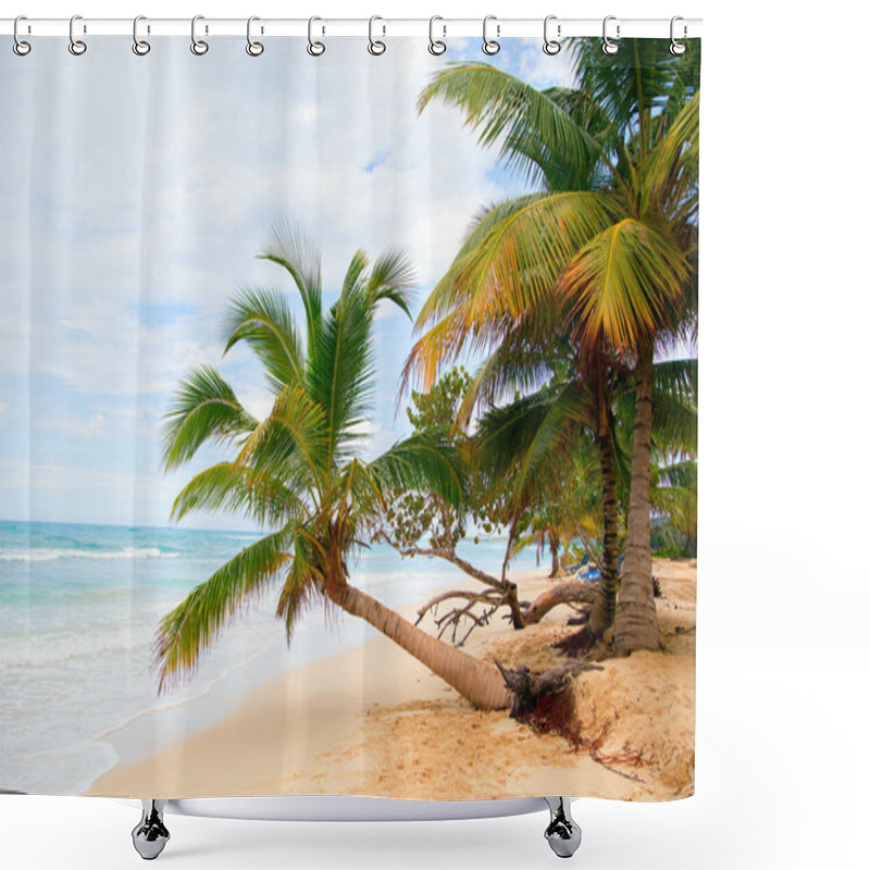 Personality  Beautiful View Of The Beach In The Atlantic Ocean.Horizontally. Shower Curtains