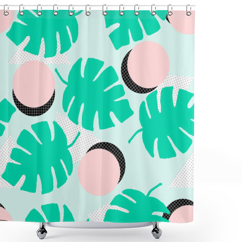 Personality  Retro Geometric Pattern Shower Curtains