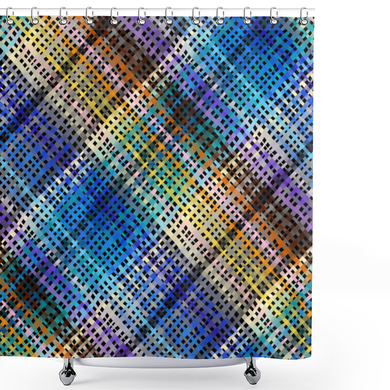 Personality  Imitation Of A Texture Of Rough Canvas. Seamless Pattern. Shower Curtains