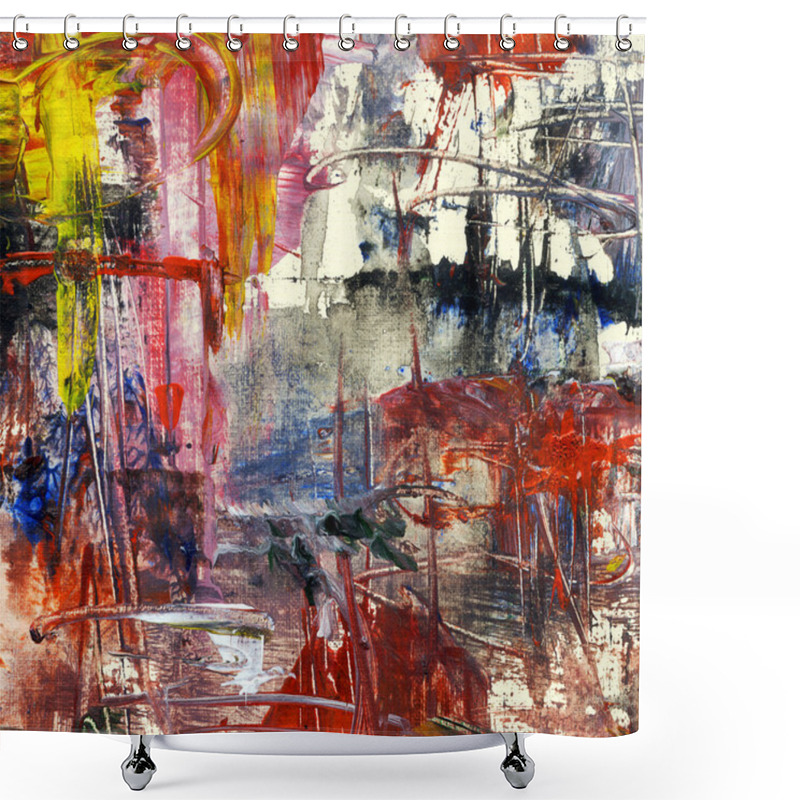 Personality  Abstract Acrylic Painting On Canvas Shower Curtains