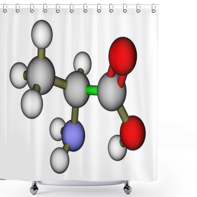 Personality  Amino Acid Alanine Molecular Structure Shower Curtains