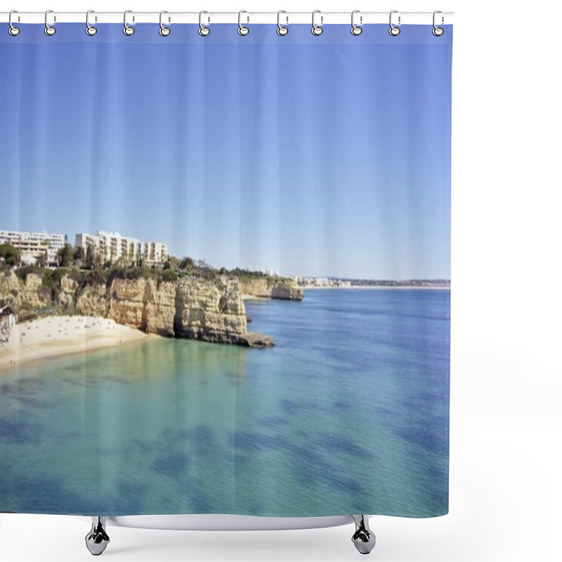 Personality  Beach At Armacao De Pera In The Algarve In Portugal Shower Curtains