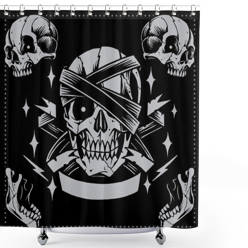 Personality  Skull Shower Curtains