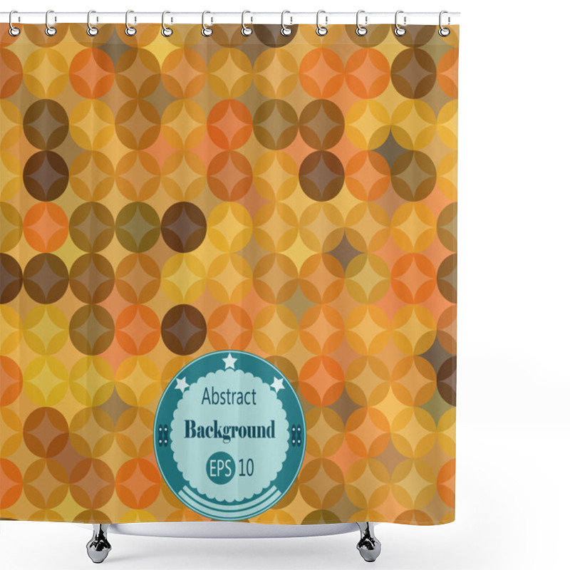 Personality  Abstract Geometric Background With Rounds. Vector Illustration. EPS 10. Shower Curtains