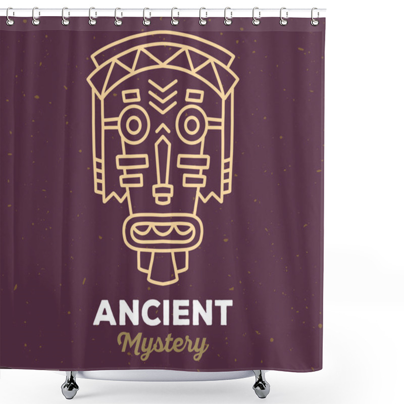 Personality  Ethnic Tribal Mask  Shower Curtains