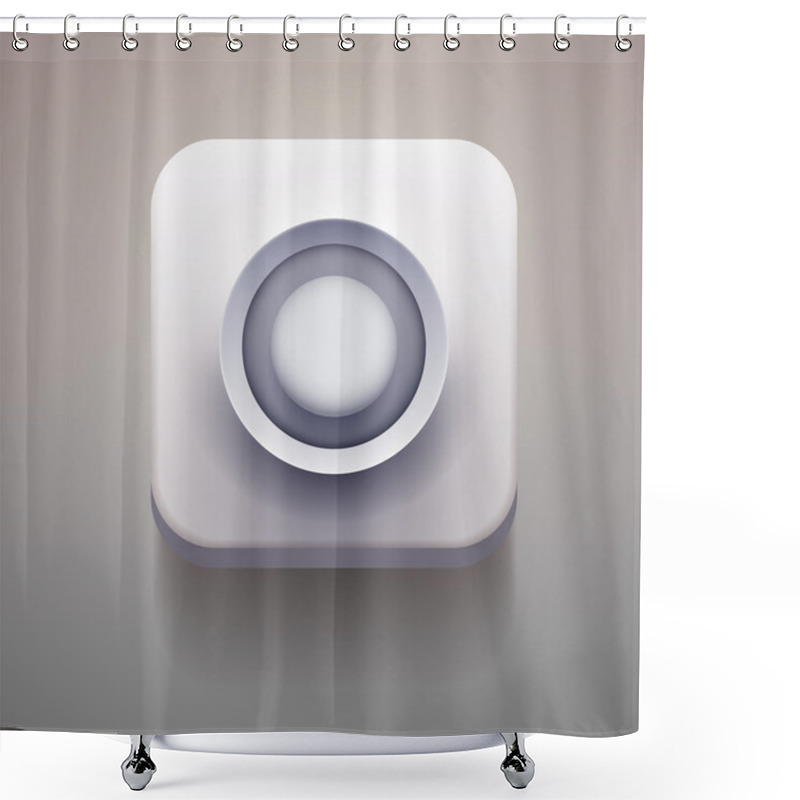 Personality  Media Player Icon Vector Illustration  Shower Curtains