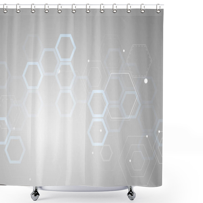 Personality  Absract Technology And Science Background. Shower Curtains