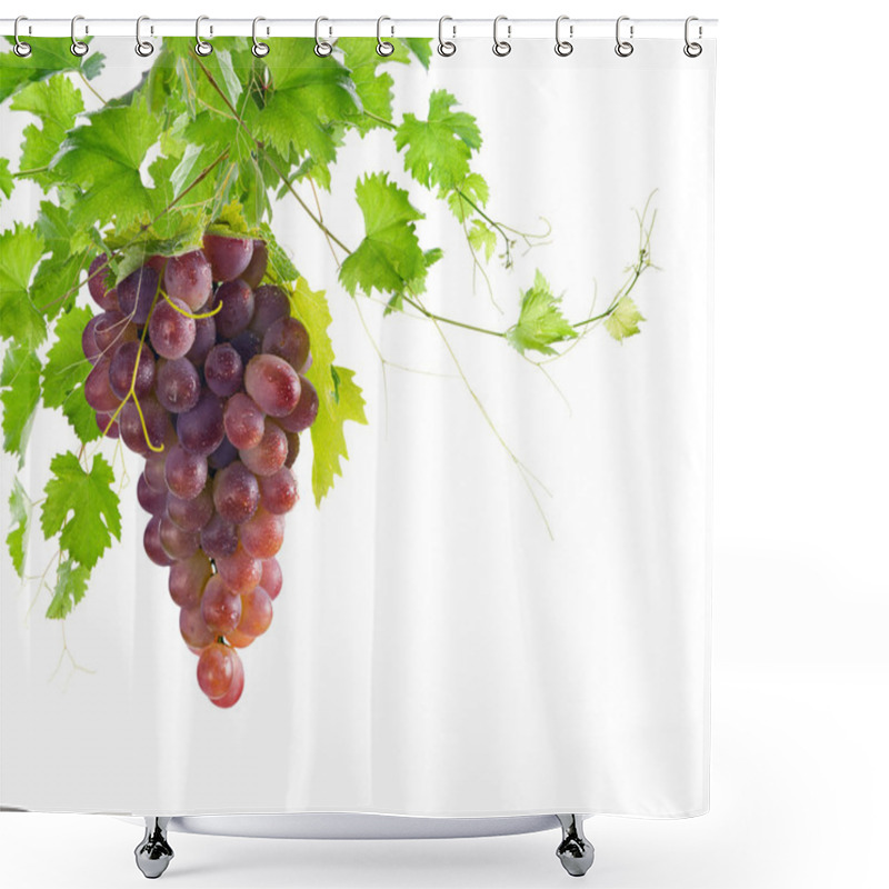 Personality  Bunch Of Ripe Pink Grapes. Isolate Shower Curtains