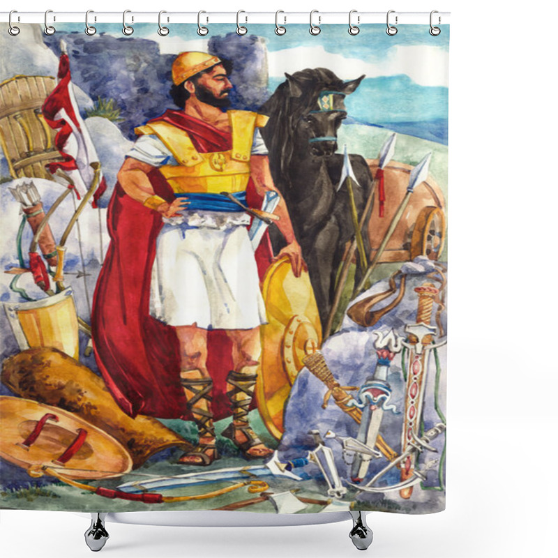 Personality  Ancient Israel. Warrior Shower Curtains