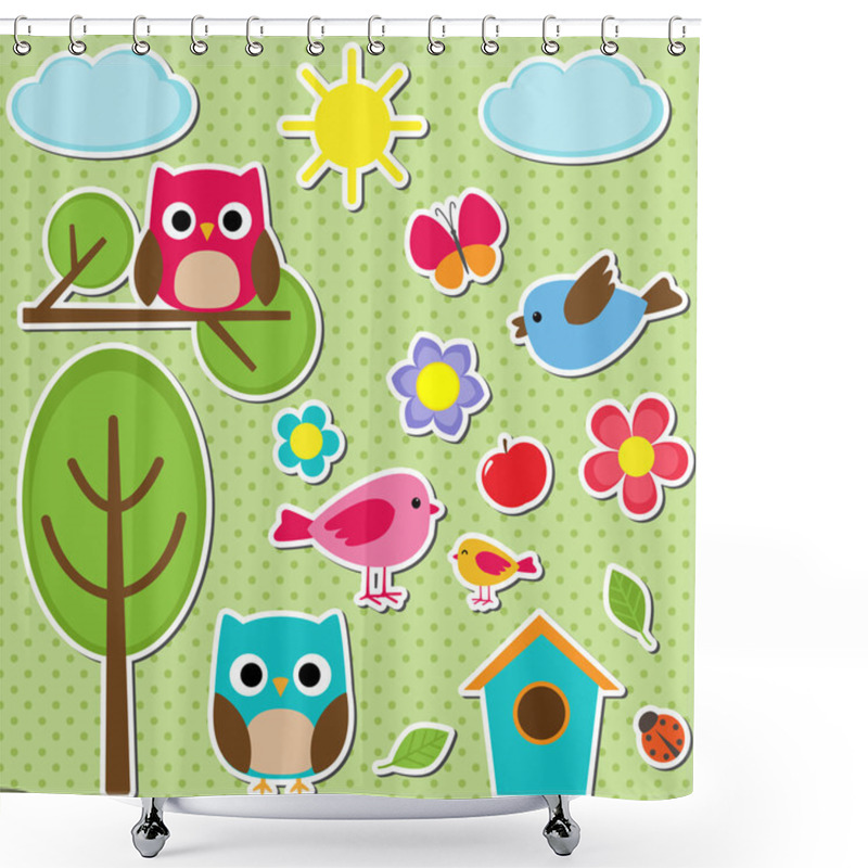 Personality  Different Summer Elements Shower Curtains