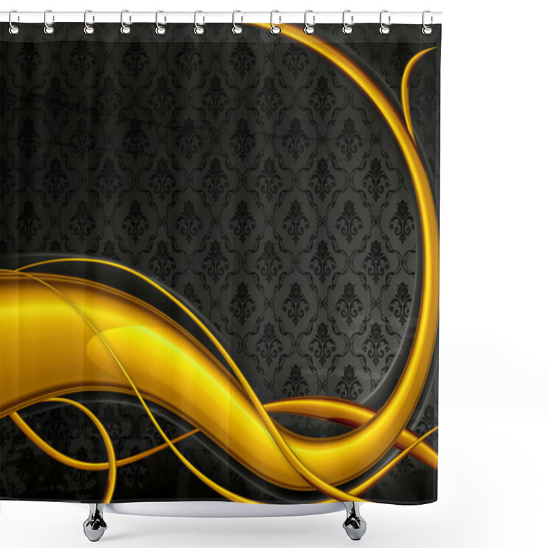 Personality  Abstract Wallpaper, Vector Background Shower Curtains