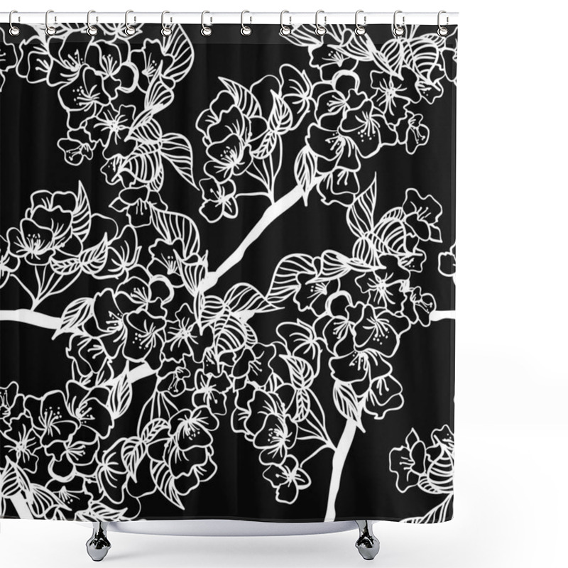 Personality  Abstract Spring Floral Background Shower Curtains