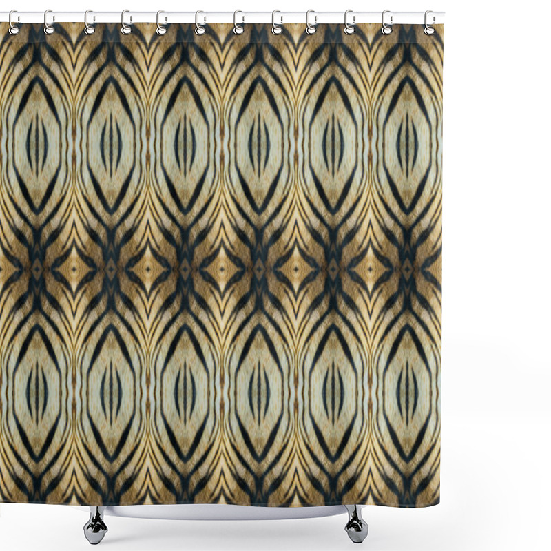 Personality  Texture Of Real Tiger Skin Shower Curtains