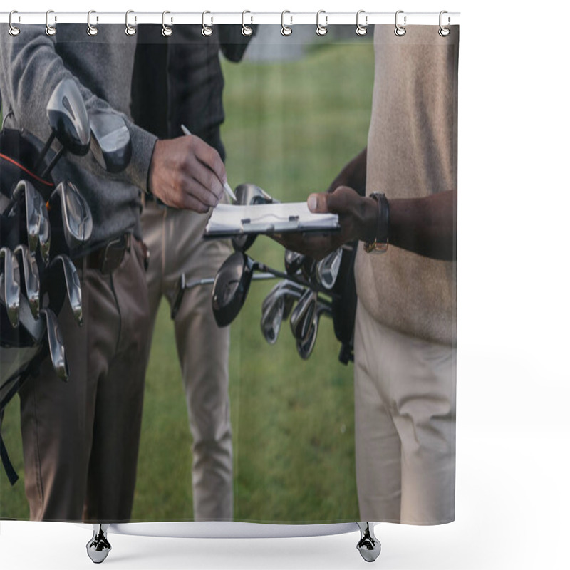 Personality  Golfers Signing Papers Shower Curtains