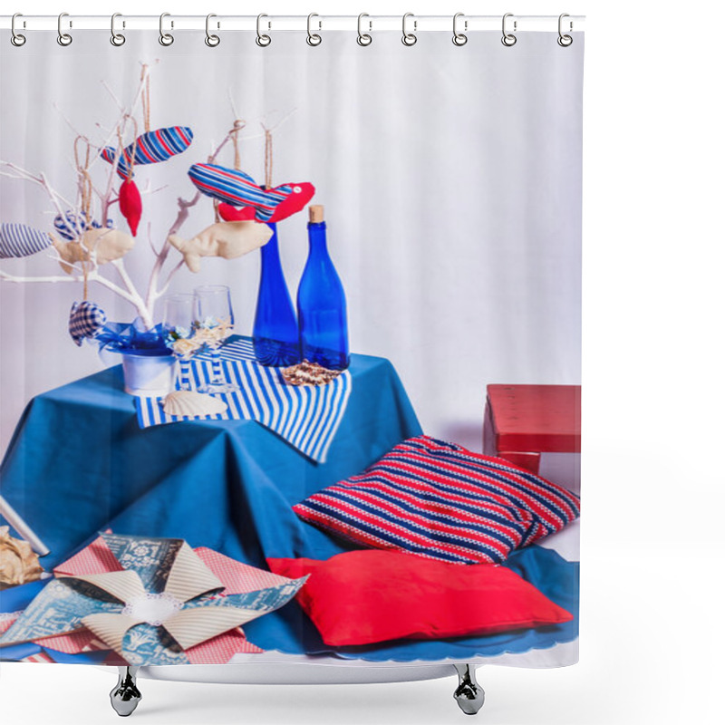 Personality  Decoration On The Marine Theme With Seashells Shower Curtains