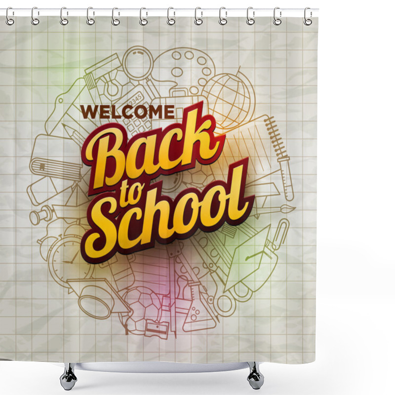 Personality  Back To School Shower Curtains