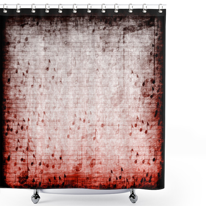 Personality  Music Themed Abstract Grunge Background Shower Curtains