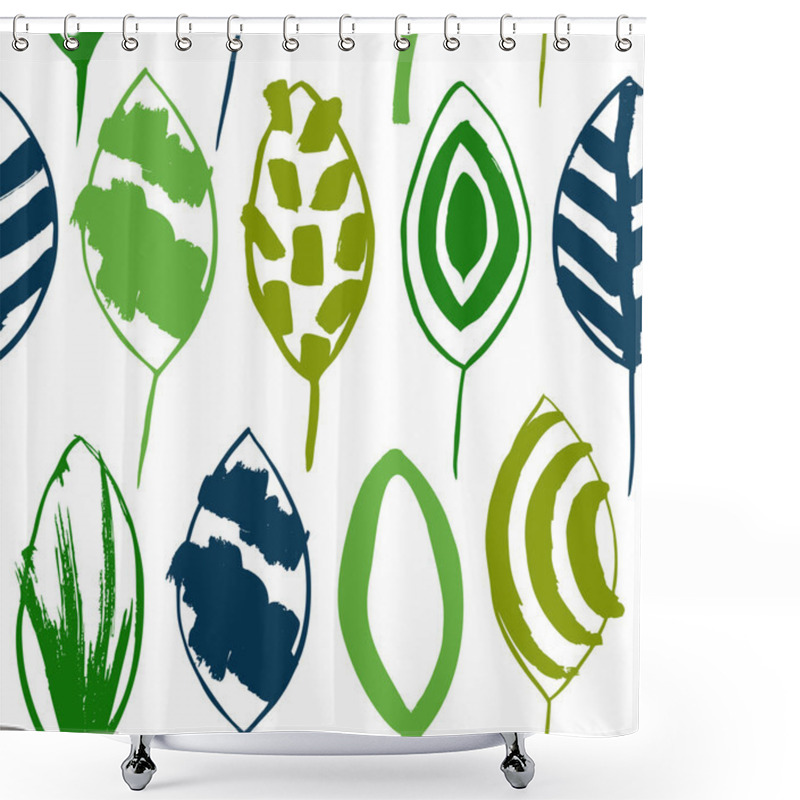 Personality  Decorative Leaves Pattern Shower Curtains