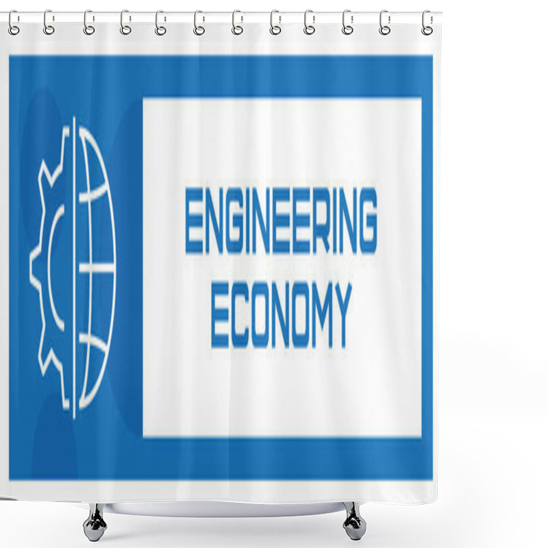 Personality  Engineering Economy Icon Concept, Vector Illustration  Shower Curtains