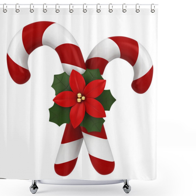 Personality  Candy Canes Shower Curtains