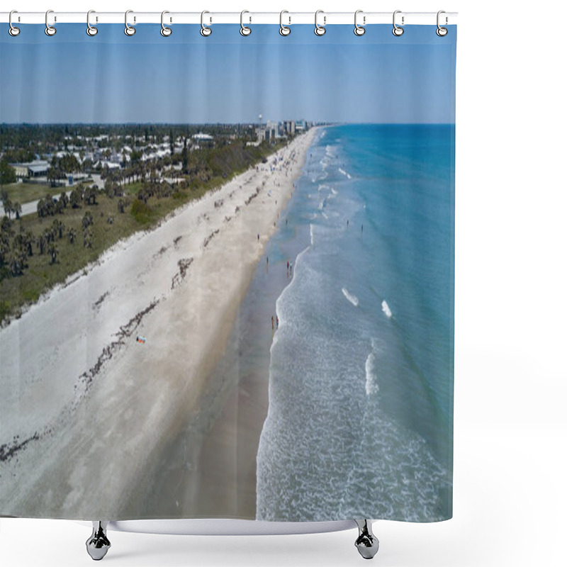 Personality  An Aerial View Of Satellite Beach, Florida Shower Curtains