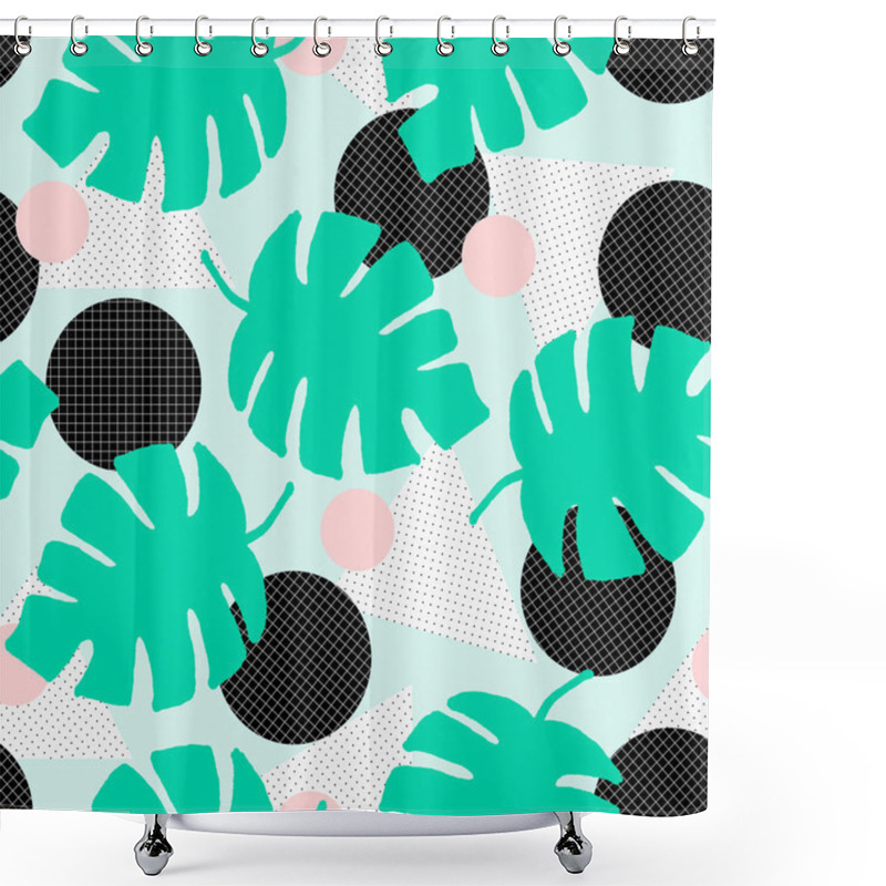 Personality  Retro Geometric Pattern Shower Curtains