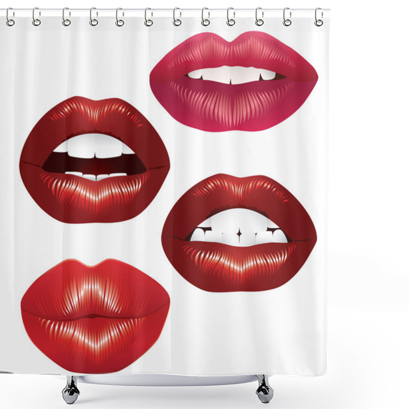 Personality  Lips. Shower Curtains