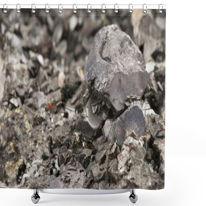 Personality  Lead Zinc Ore Texture Pattern Shower Curtains