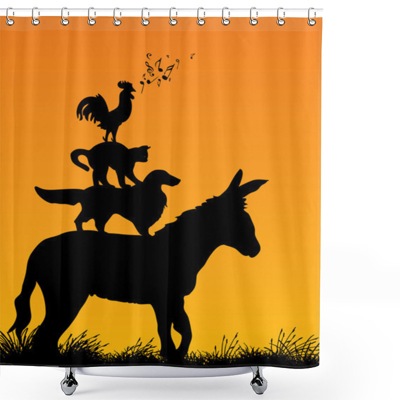 Personality  Bremen Town Musicians Shower Curtains