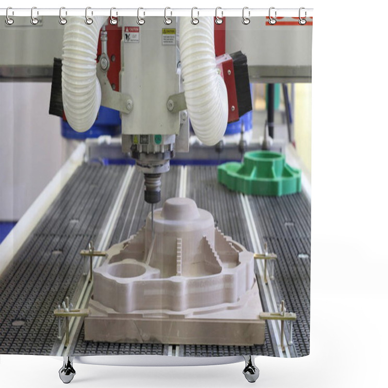 Personality  Machine For High-quality Milling And Engraving Surfaces Of Parts. Shower Curtains