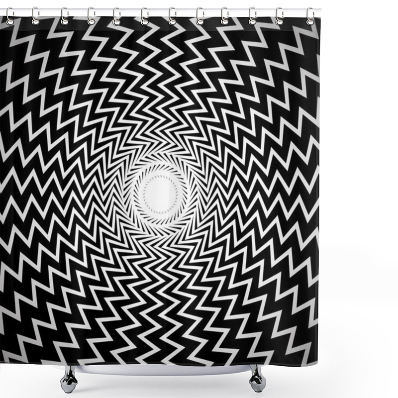 Personality  Black And White Abstract Background Shower Curtains