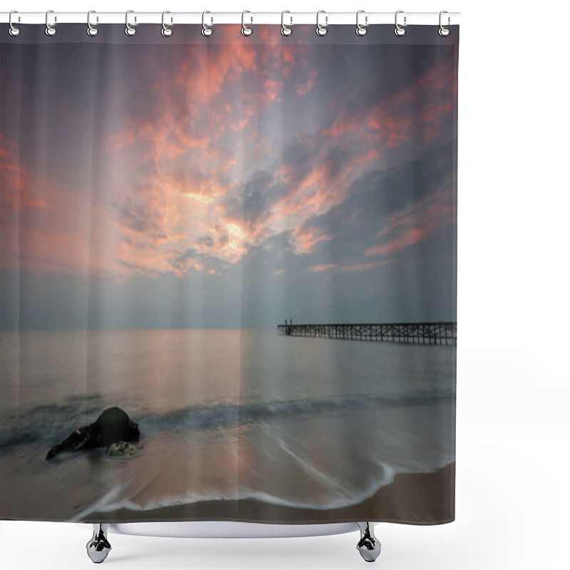 Personality  Sea Sunrise Shower Curtains