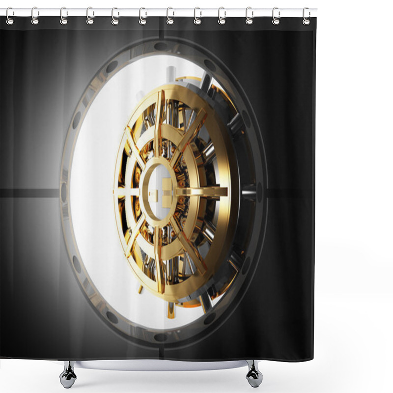 Personality  Bank Door Vault 3d Shower Curtains