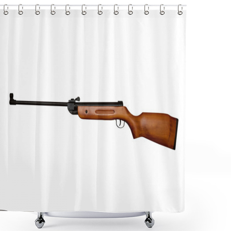 Personality  Gun Isolated On White Shower Curtains