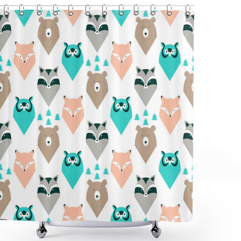 Personality  Wild Animals Seamless Pattern Shower Curtains