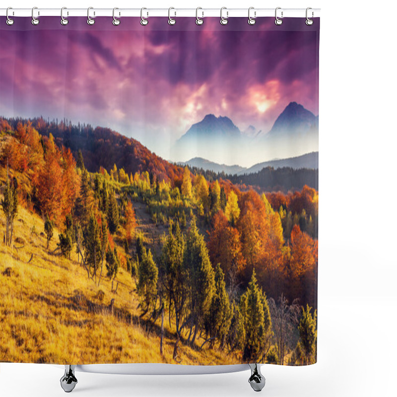 Personality  Autumn Mountains Shower Curtains