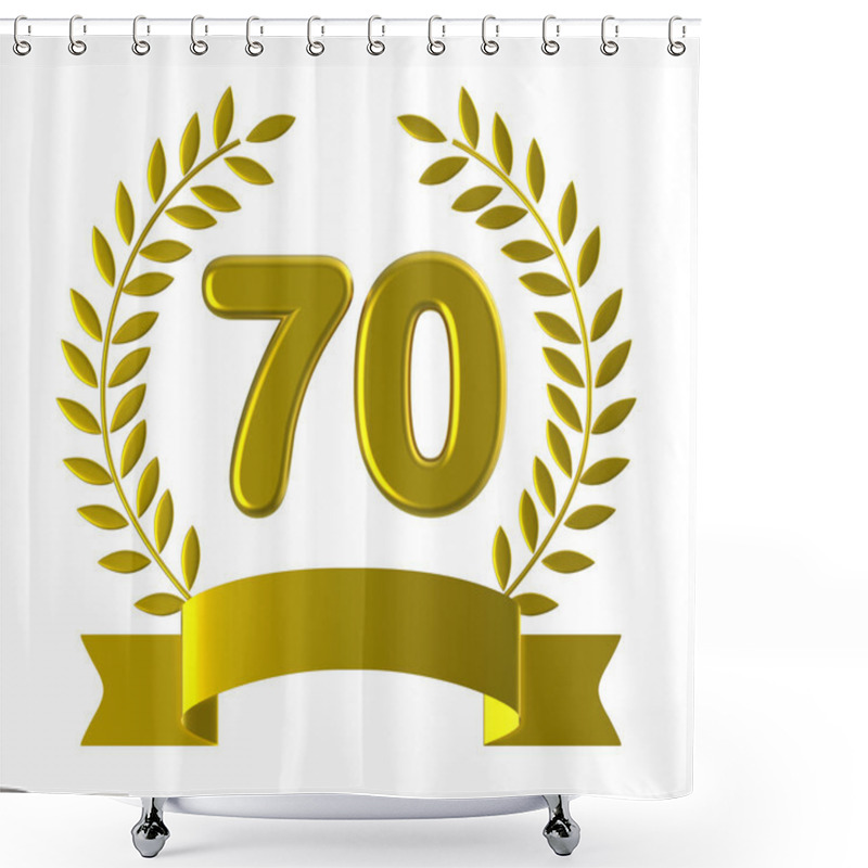 Personality  Anniversary Birthday Shows Celebrate Congratulations And 70Th Shower Curtains