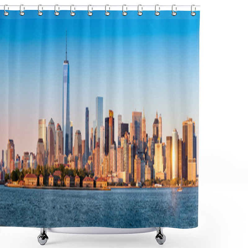 Personality  Downtown New York Skyline Panorama Shower Curtains