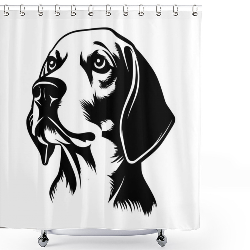 Personality  Beagle Pet Dog Animal Illustration For Logo Shower Curtains