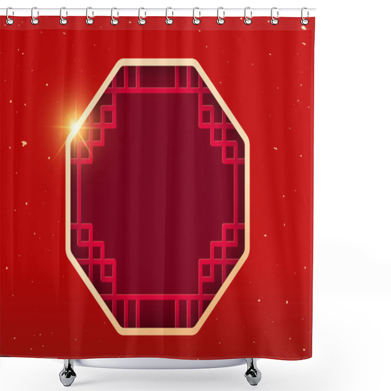 Personality  Chinese Traditional Window Graphics Shower Curtains