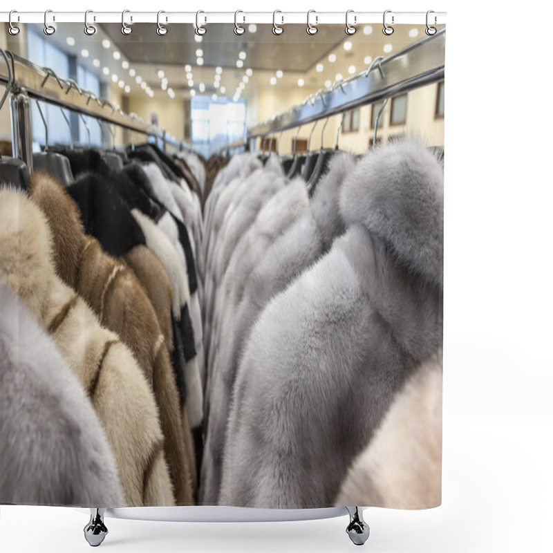 Personality  Salon On The Sale Of Fur Fur Coats  Shower Curtains