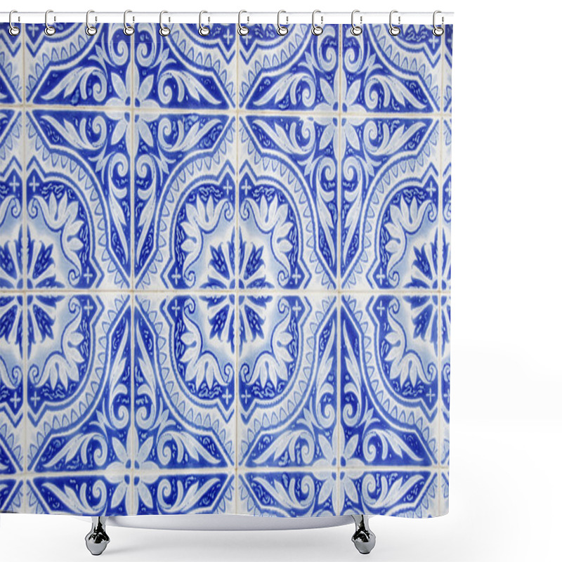 Personality  Azulejos Blues,  Portuguese Tiles Shower Curtains