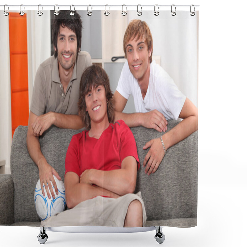 Personality  Three Roommates In Their Apartment Shower Curtains