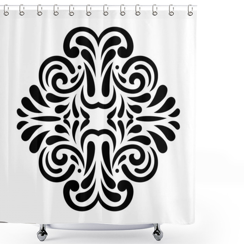 Personality  Thai Pattern In Wall Painting Shower Curtains