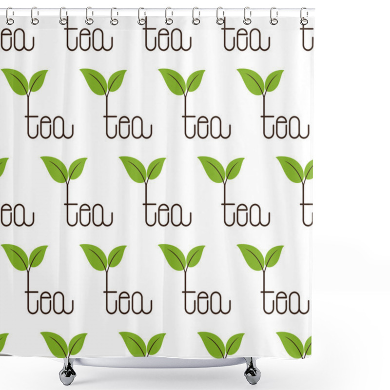 Personality  Tea Seamless Pattern Shower Curtains