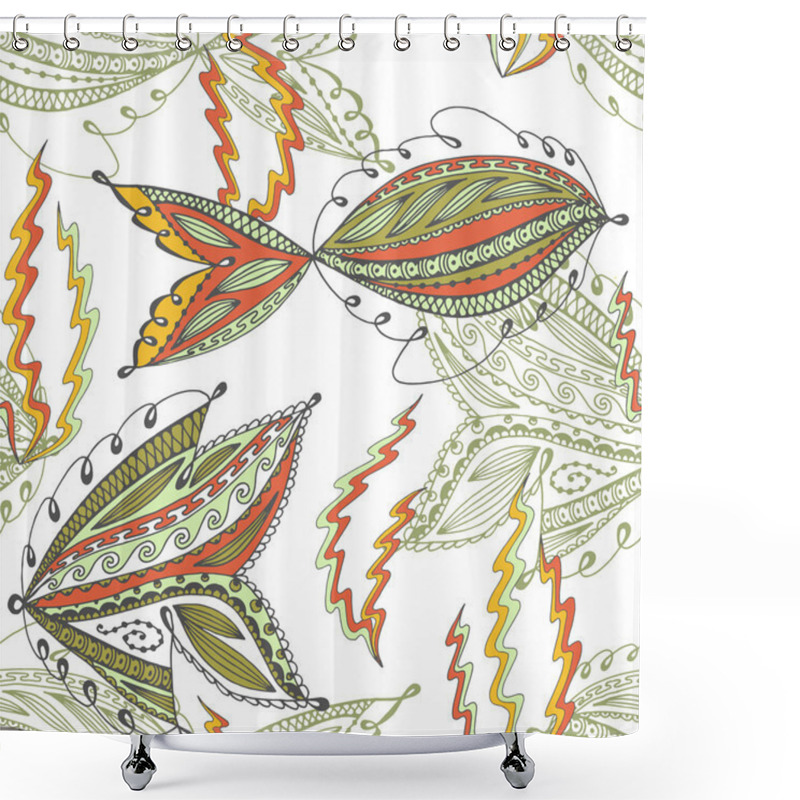 Personality  Seamless Underwater Life Pattern.  Shower Curtains