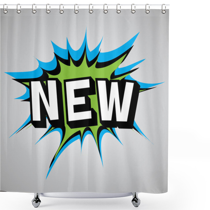 Personality  Comic Book Explosion Bubble - New Shower Curtains