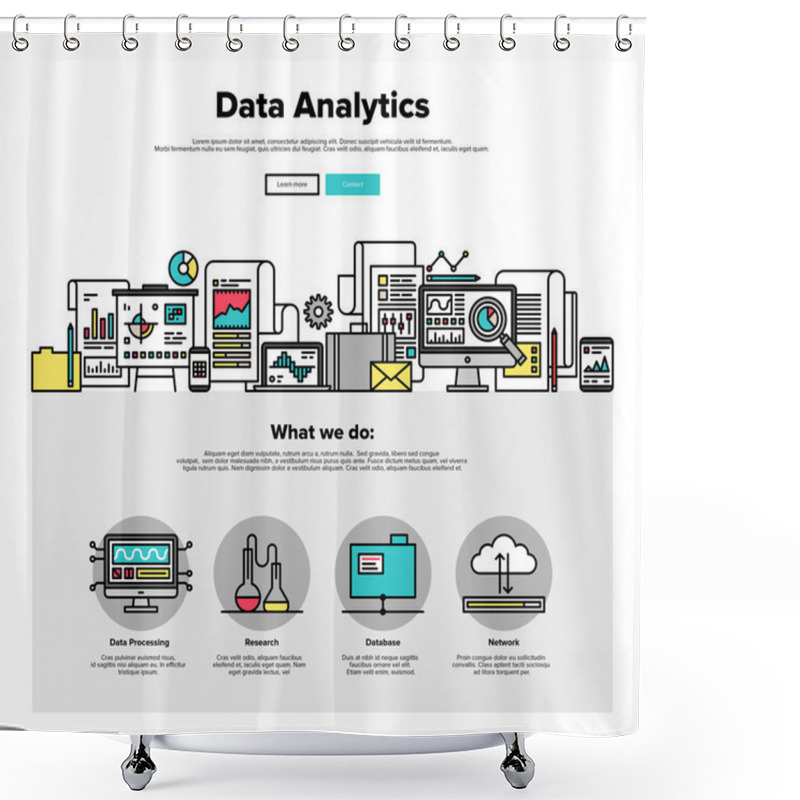 Personality  Data Analytics E Web Graphics Shower Curtains